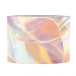 Bright Holographic Print Drum Lamp Shade