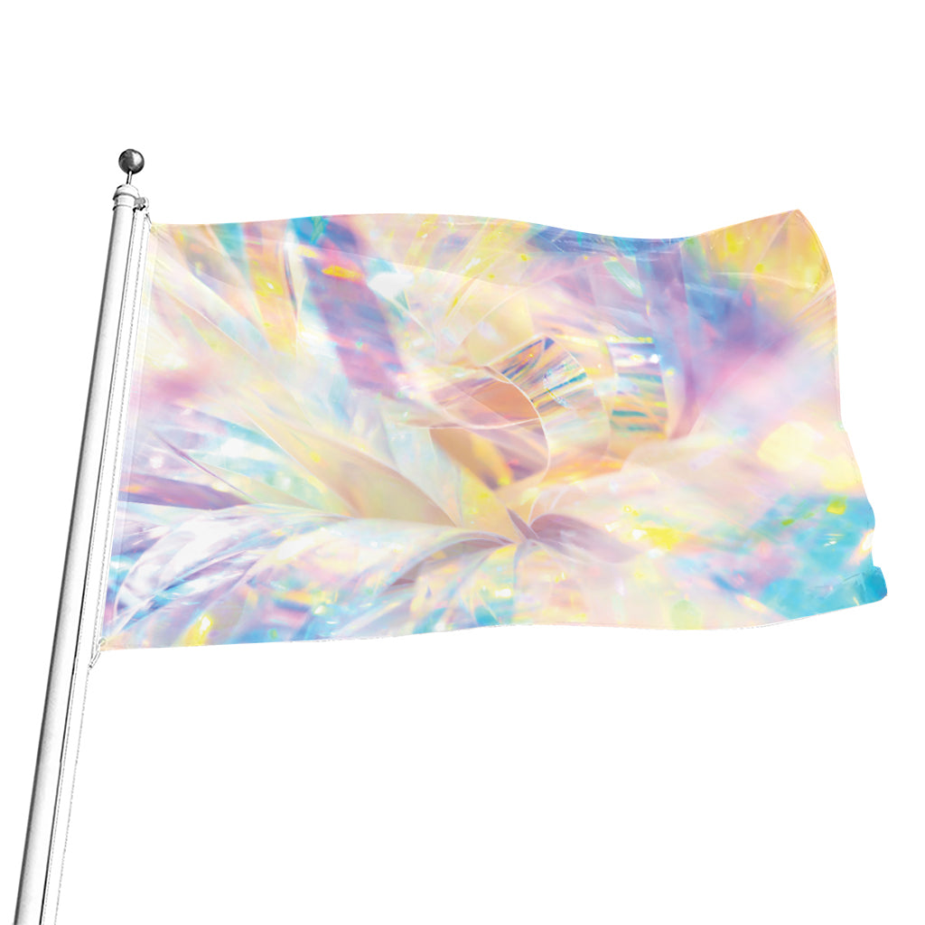 Bright Holographic Print Flag