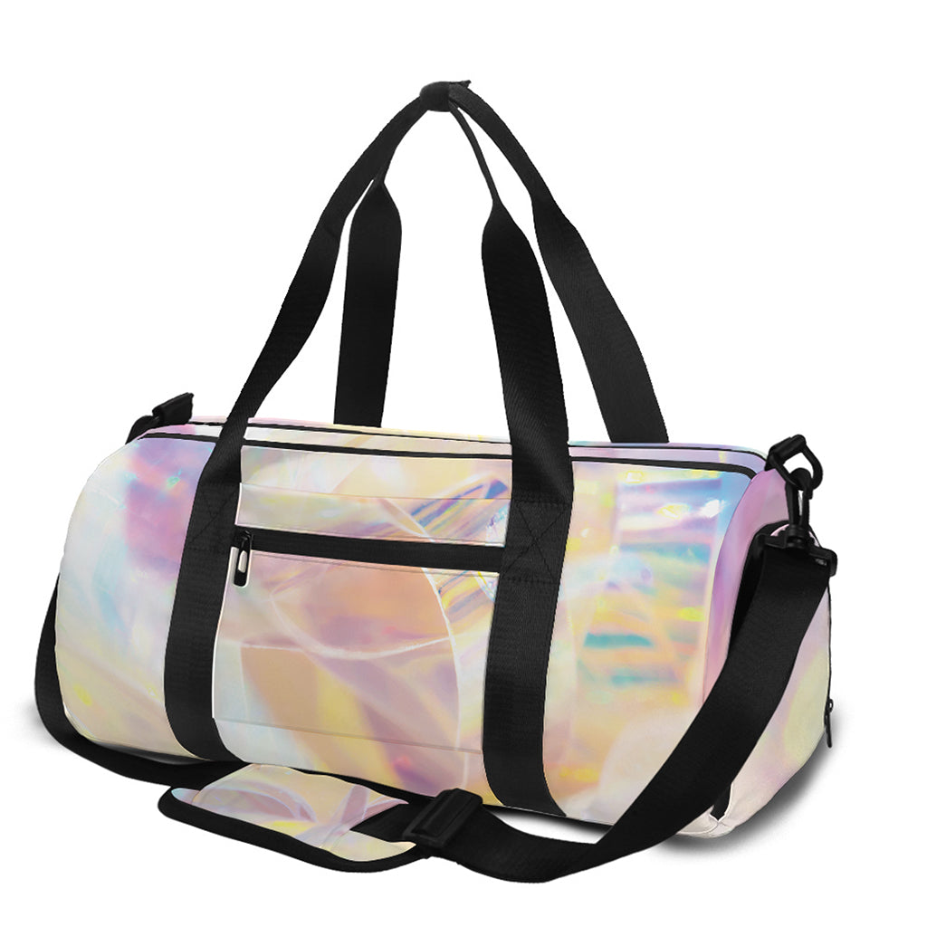 Bright Holographic Print Gym Bag