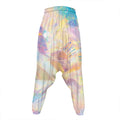 Bright Holographic Print Hammer Pants
