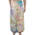 Bright Holographic Print Lantern Pants