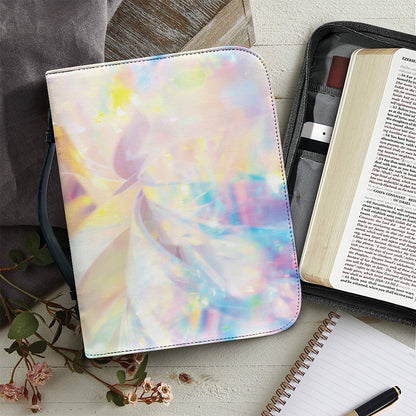 Bright Holographic Print Leather Bible Cover