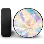 Bright Holographic Print Leather Spare Tire Cover