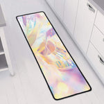 Bright Holographic Print Long Kitchen Mat