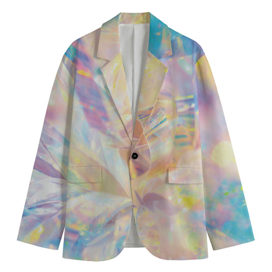 Bright Holographic Print Men's Blazer