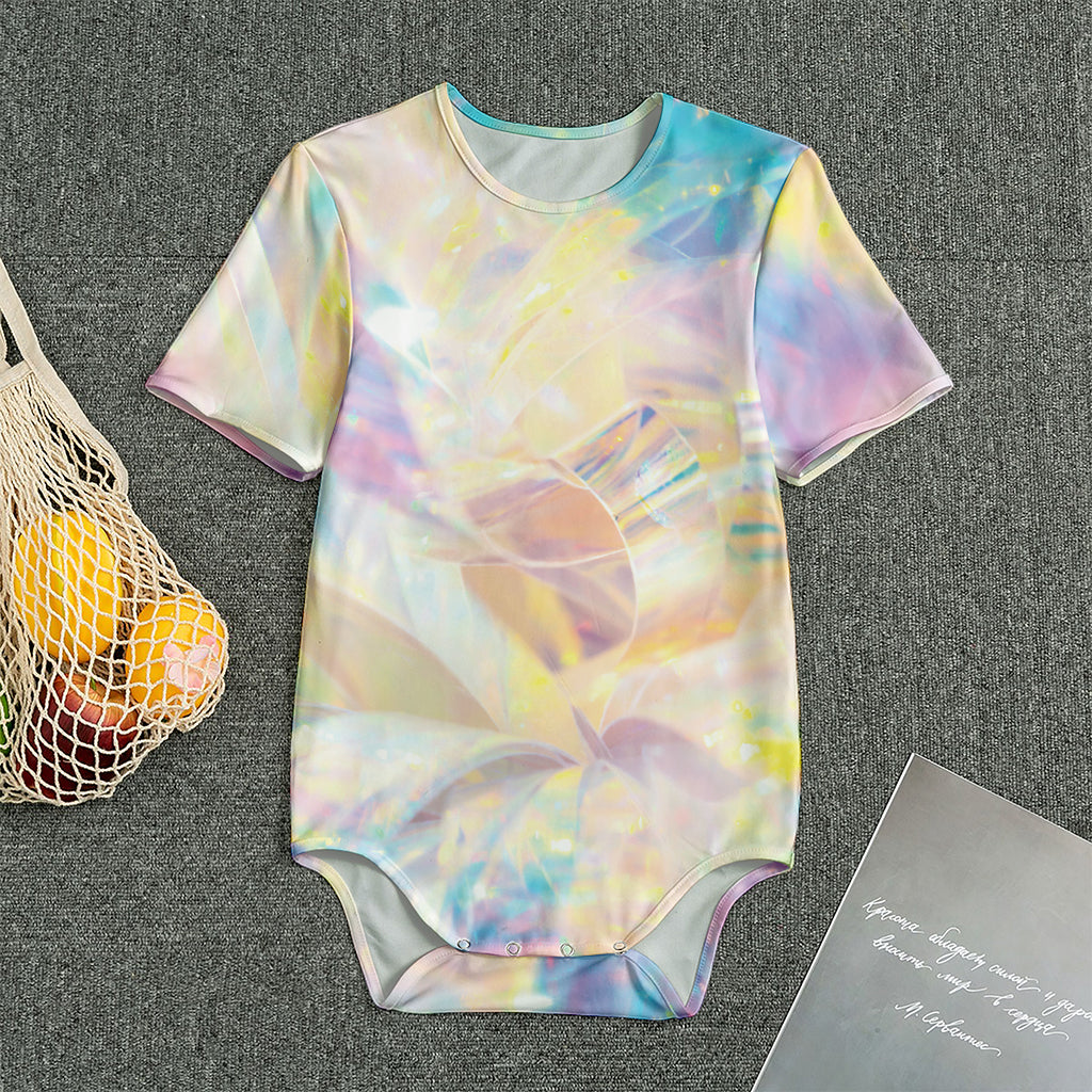 Bright Holographic Print Men's Bodysuit