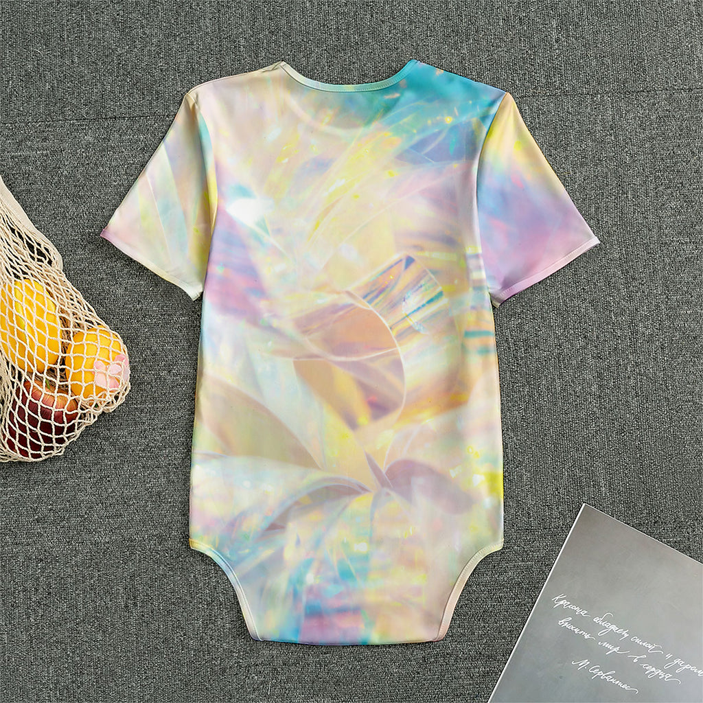 Bright Holographic Print Men's Bodysuit