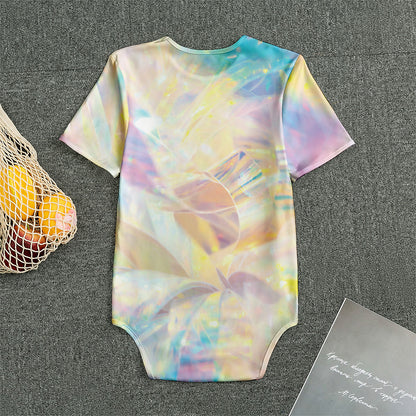 Bright Holographic Print Men's Bodysuit