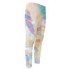 Bright Holographic Print Men's Compression Pants