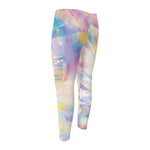 Bright Holographic Print Men's Compression Pants