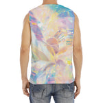 Bright Holographic Print Men's Fitness Tank Top