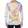 Bright Holographic Print Men's Long Sleeve T-Shirt