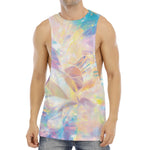 Bright Holographic Print Men's Muscle Tank Top