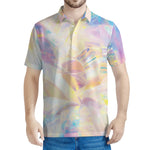 Bright Holographic Print Men's Polo Shirt