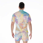 Bright Holographic Print Men's Rompers