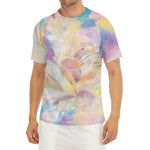 Bright Holographic Print Men's Short Sleeve Rash Guard