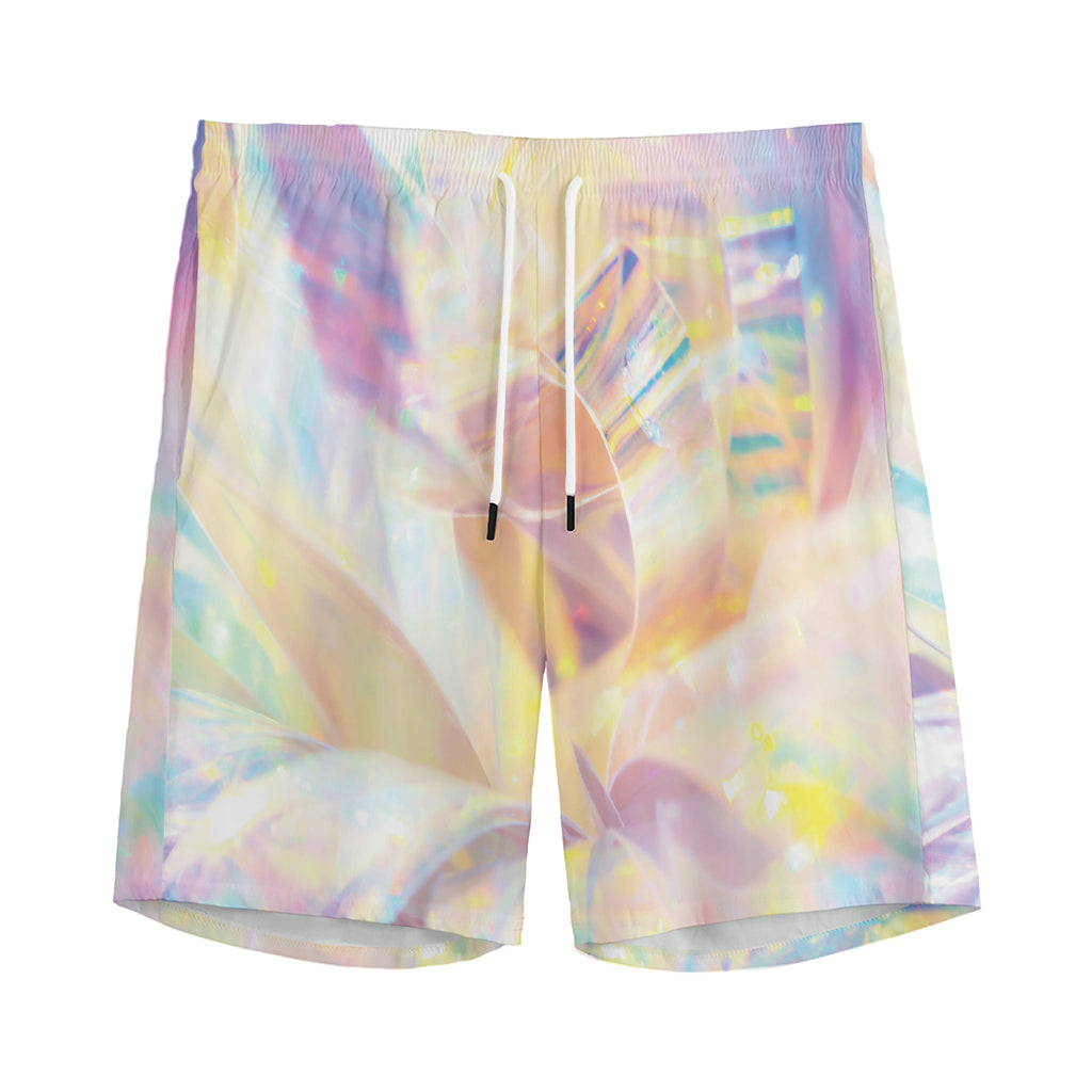 Bright Holographic Print Men's Sports Shorts