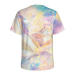 Bright Holographic Print Men's Sports T-Shirt