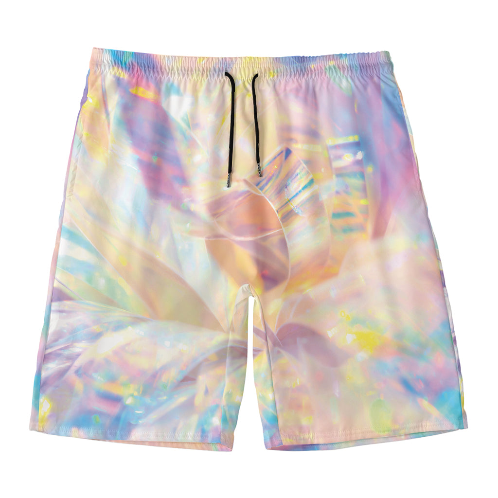 Bright Holographic Print Men's Swim Trunks