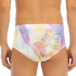 Bright Holographic Print Men's Triangle Swim Briefs