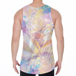 Bright Holographic Print Men's Velvet Tank Top