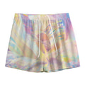 Bright Holographic Print Mesh Shorts