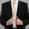 Bright Holographic Print Necktie
