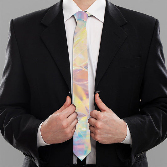 Bright Holographic Print Necktie