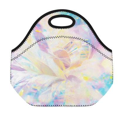 Bright Holographic Print Neoprene Lunch Bag