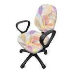 Bright Holographic Print Office Chair Cover