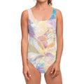 Bright Holographic Print One Piece Swimsuit
