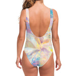 Bright Holographic Print One Piece Swimsuit