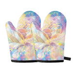 Bright Holographic Print Oven Mitts