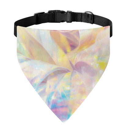 Bright Holographic Print Over The Collar Dog Bandana