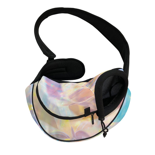 Bright Holographic Print Pet Sling Carrier