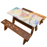 Bright Holographic Print Picnic Table Cover