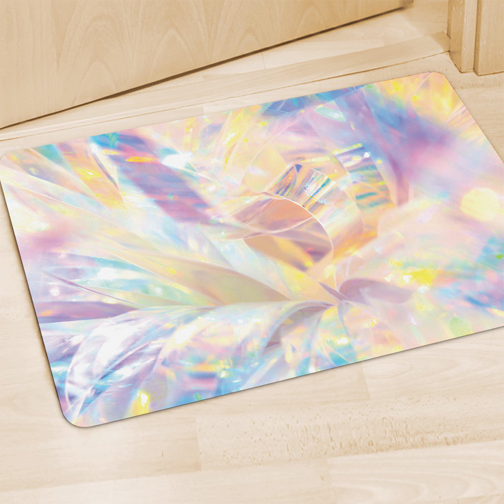 Bright Holographic Print Polyester Doormat