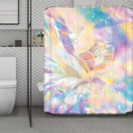 Bright Holographic Print Polyester Shower Curtain