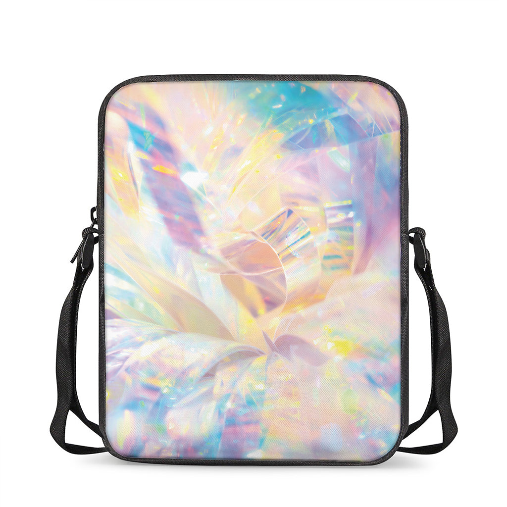 Bright Holographic Print Rectangular Crossbody Bag