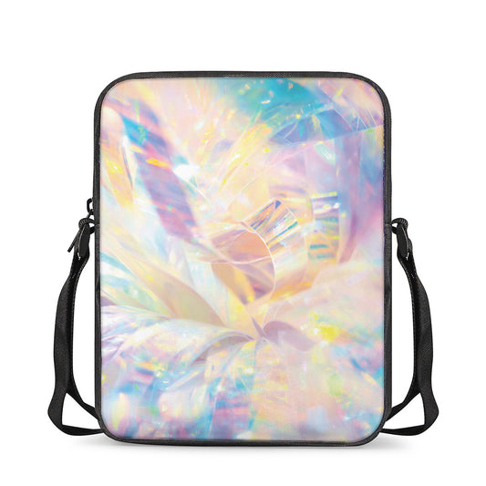 Bright Holographic Print Rectangular Crossbody Bag