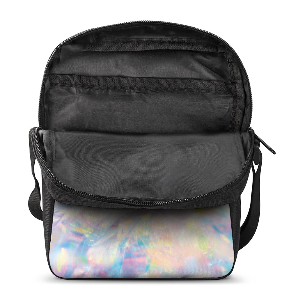 Bright Holographic Print Rectangular Crossbody Bag