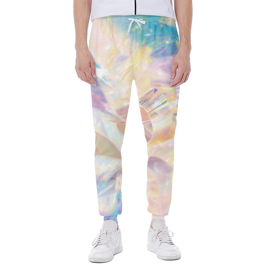 Bright Holographic Print Scuba Joggers
