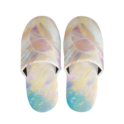 Bright Holographic Print Slippers