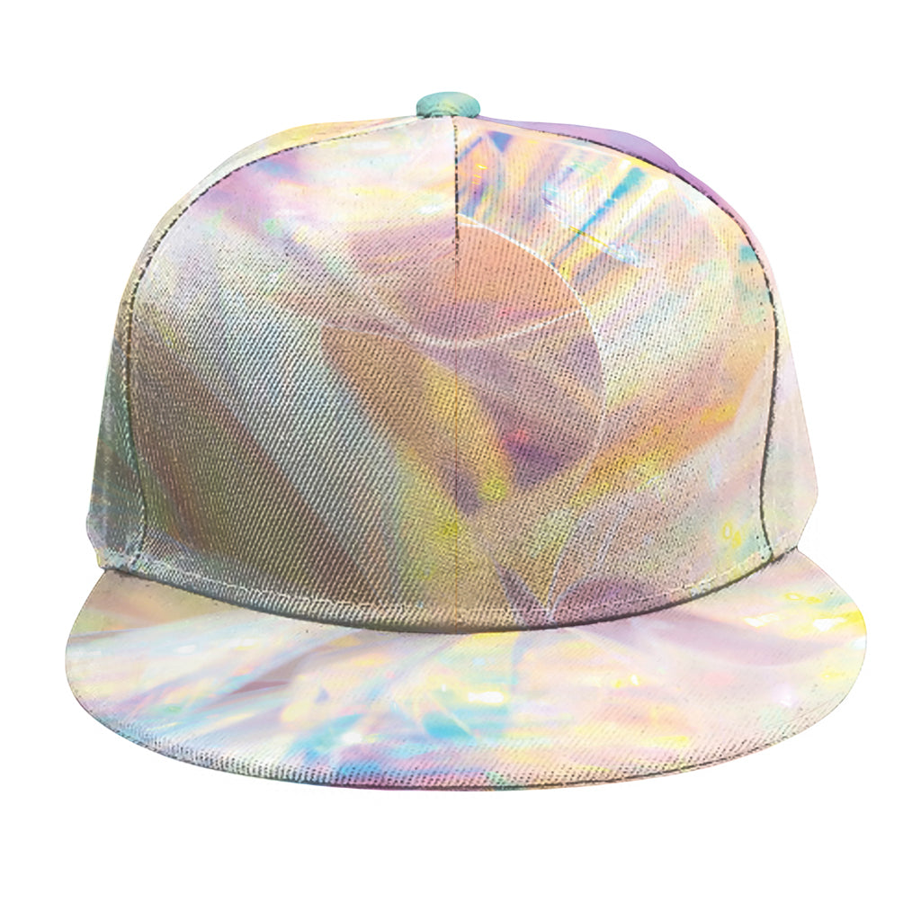 Bright Holographic Print Snapback Cap