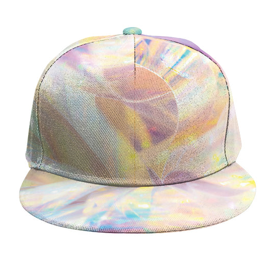 Bright Holographic Print Snapback Cap