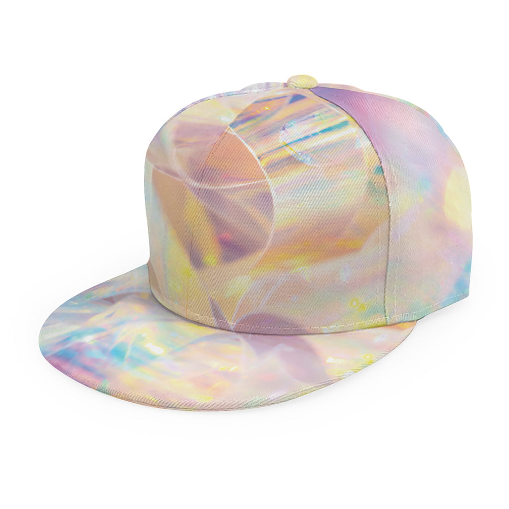 Bright Holographic Print Snapback Cap