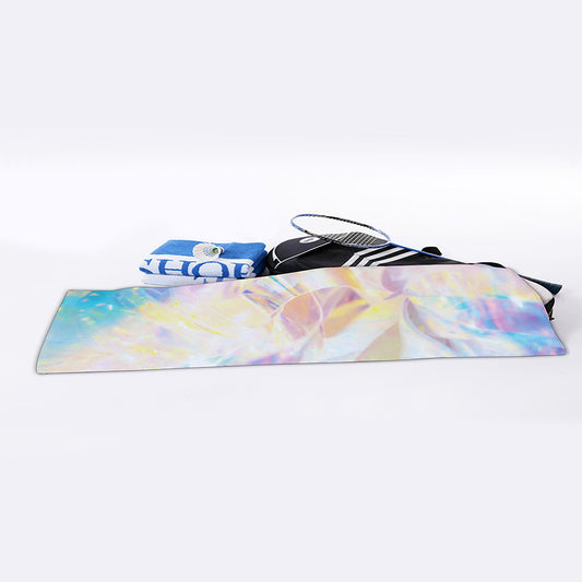 Bright Holographic Print Sports Towel