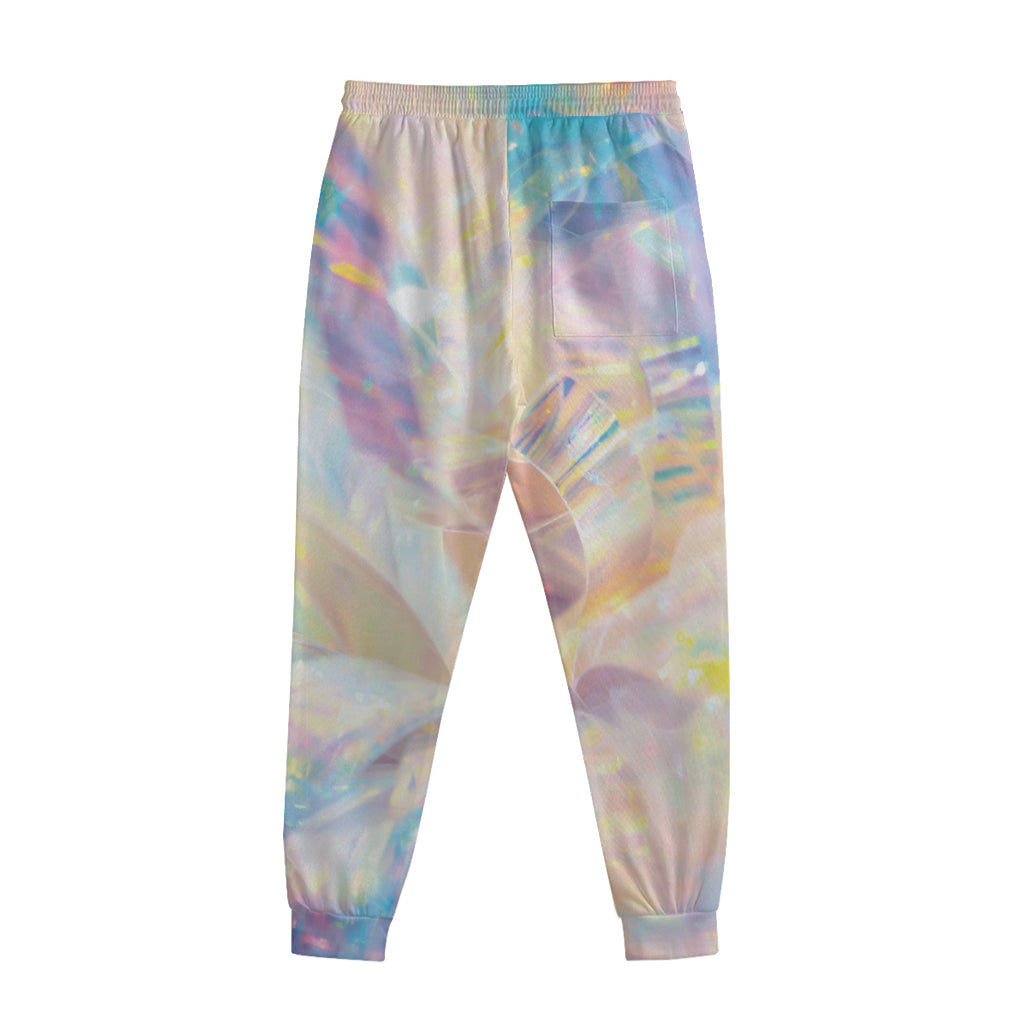 Bright Holographic Print Sweatpants