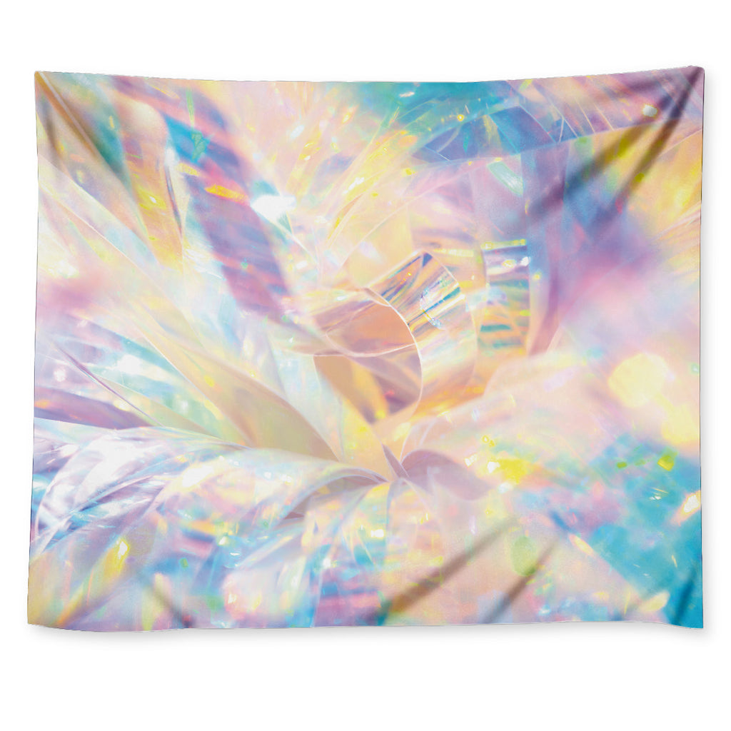 Bright Holographic Print Tapestry