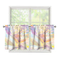 Bright Holographic Print Tier Curtains